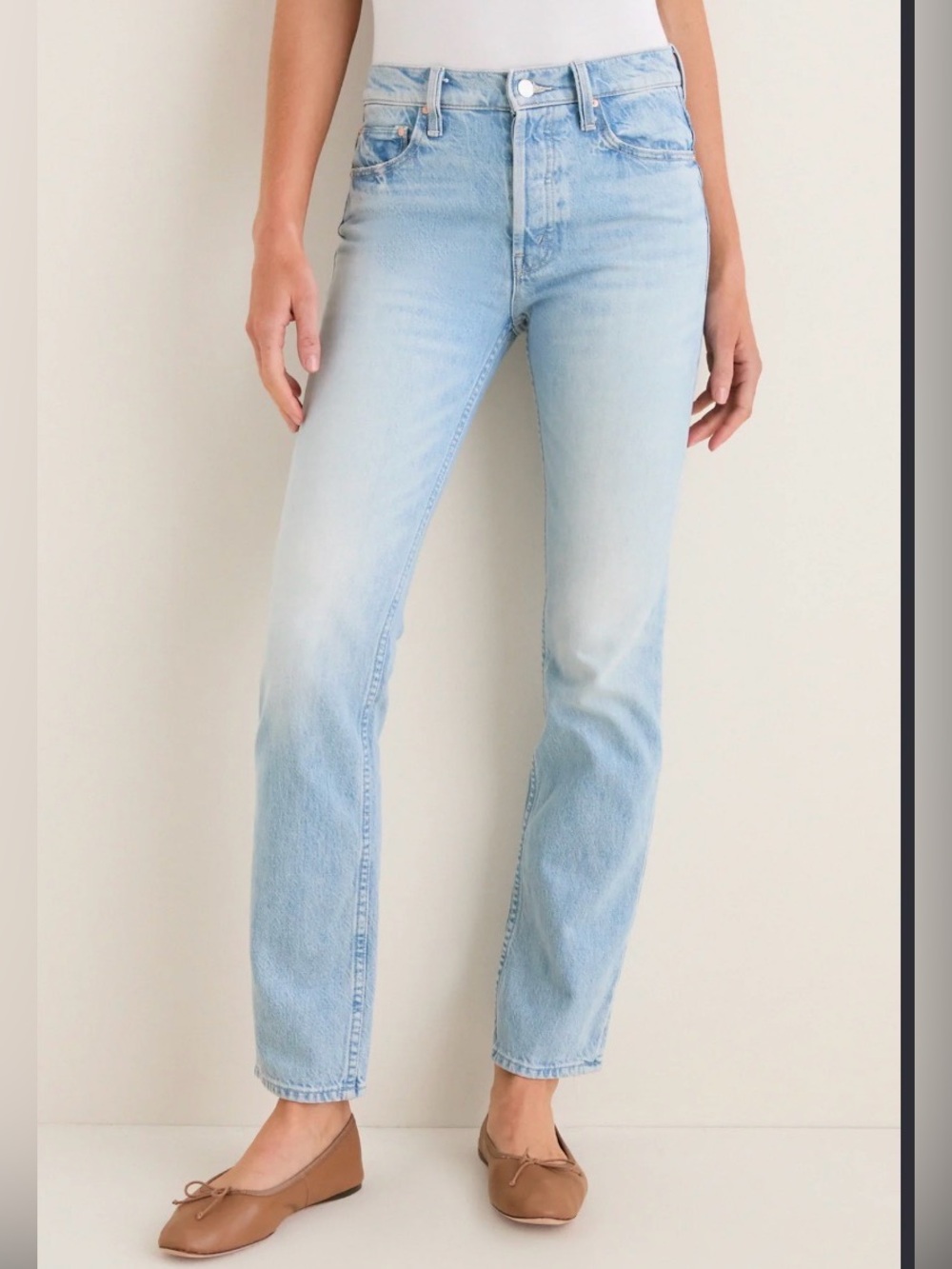 MOTHER Light Blue Straight Leg Jeans
